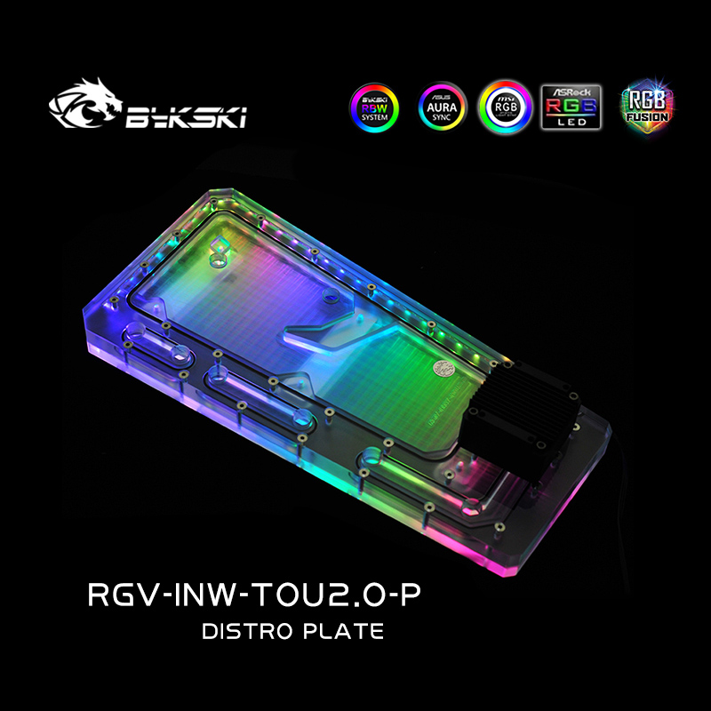 Distro Plate Ddc Pump Combo - ชุดรางน้ำอะคริลิก BYKSKI RGV-INW-TOU2.0-P สำหรับใช้กับเคส IN WIN