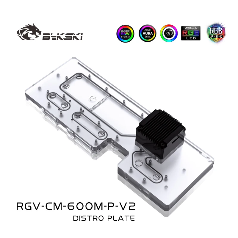 Distro Plate Ddc Pump Combo - BYKSKI อะคริลิคถังใช้สําหรับ MasterCase SL600M คอมพิวเตอร์/3PIN 5V