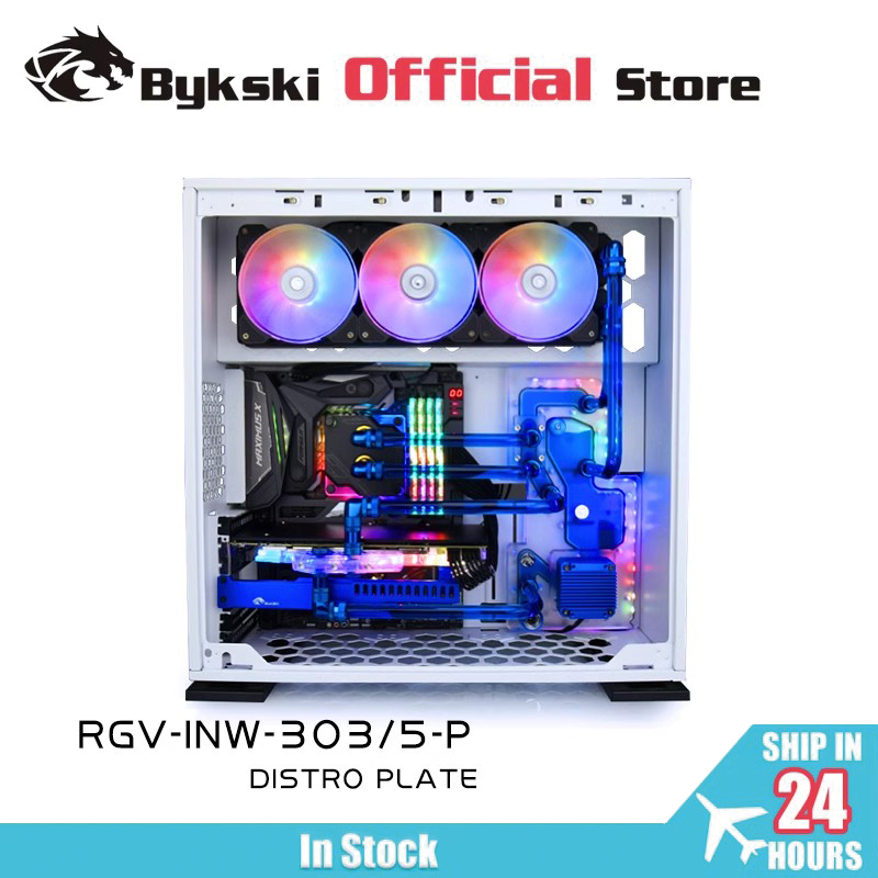 BYKSKI อะคริลิค Water Channel  - Distro Plate Ddc Pump Combo บทวิจารณ์และราคา